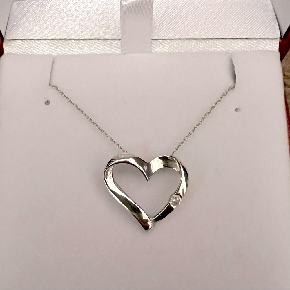 Heart 10k Diamond Necklace Zales